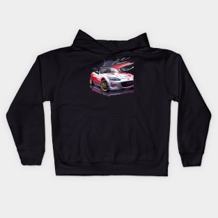 Mazda mx5 cyberpunk tuning jdm Kids Hoodie